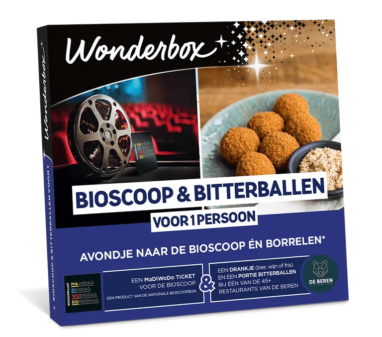 Wonderbox – Bioscoop & Bitterballen (voor 1 persoon)