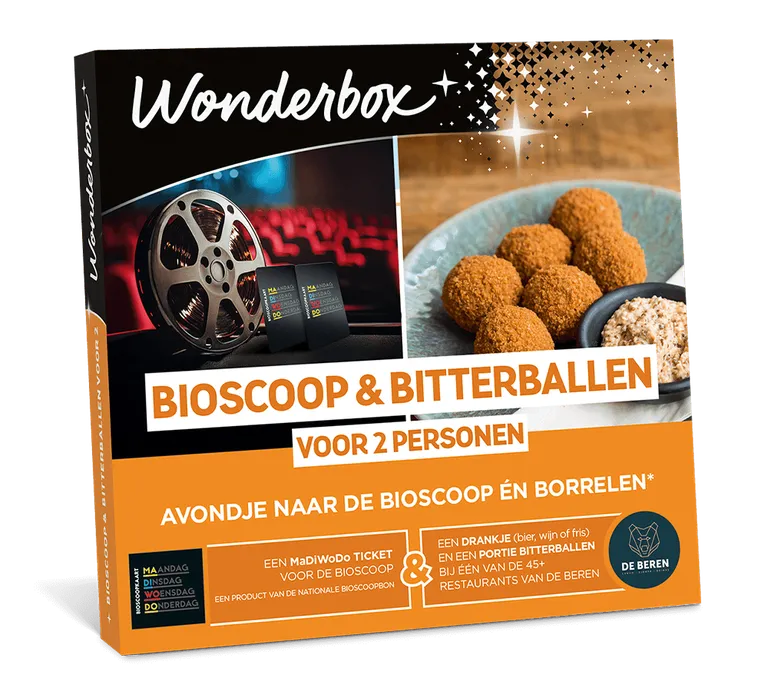 Wonderbox – Bioscoop & Bitterballen (voor 2 personen)