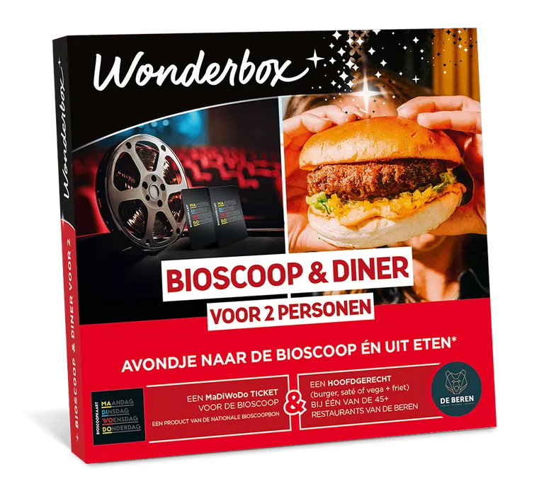 Wonderbox - Bioscoop & Diner (voor 2 personen)